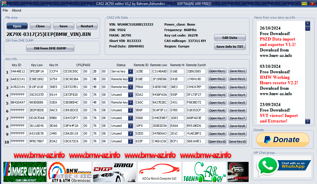 CAS-2 editor V3.2