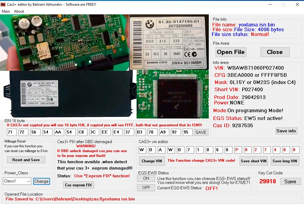 Cas3+ editor V1.0 » BMW cas editor ,BMW software developer, bmw soft ...