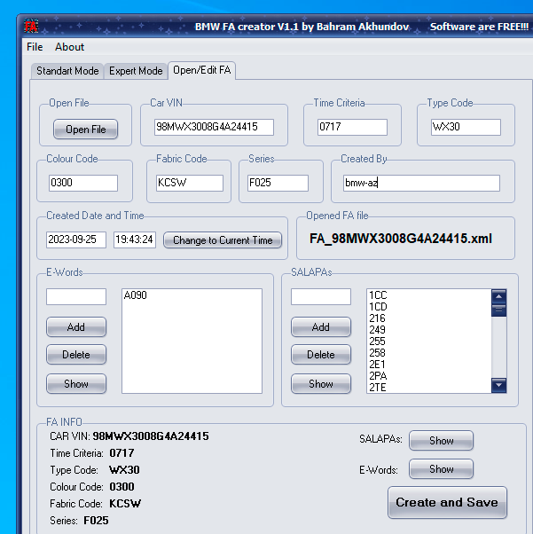 FA creator v1.1