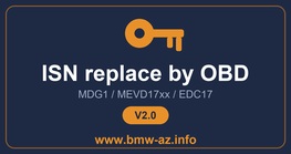 BMW MDG1 / MEVD17xx / EDC17 — ISN replace by OBD (V2.0)